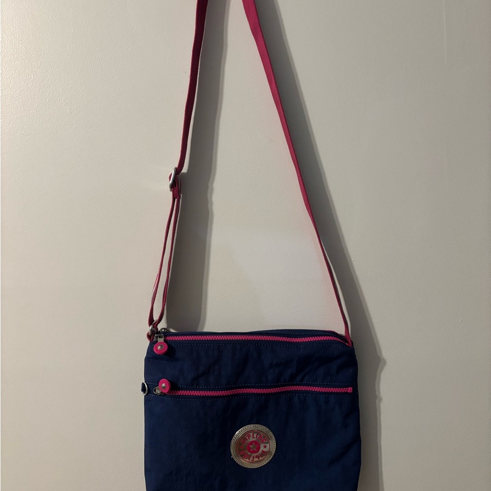 Kipling Navy and Pink Crossbody Bag